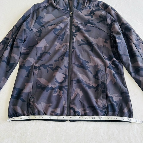 Zyia Forest Camo Zipper Hoodie Jacket black and gray camo Women - Picture 13 of 16